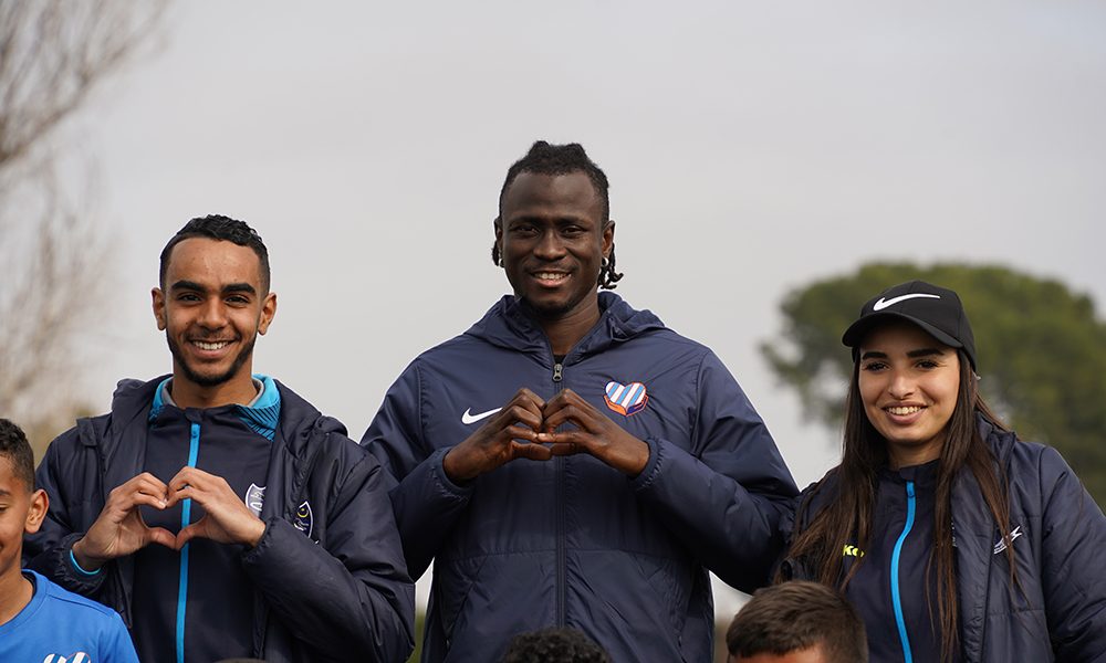 Coach MHSC avec les U11 de l'US Lunel
