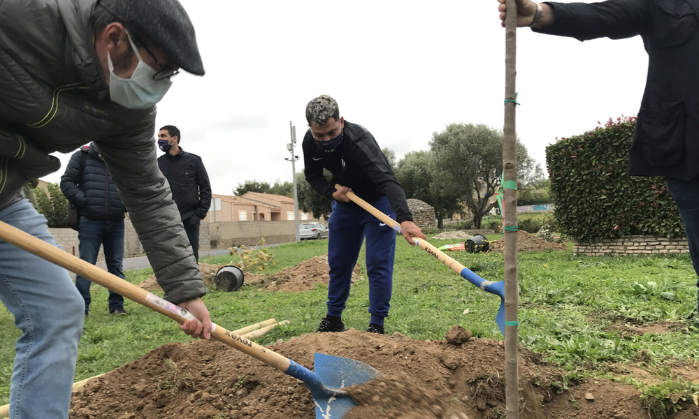 «1 but marqué =  5 arbres plantés » à Poussan !