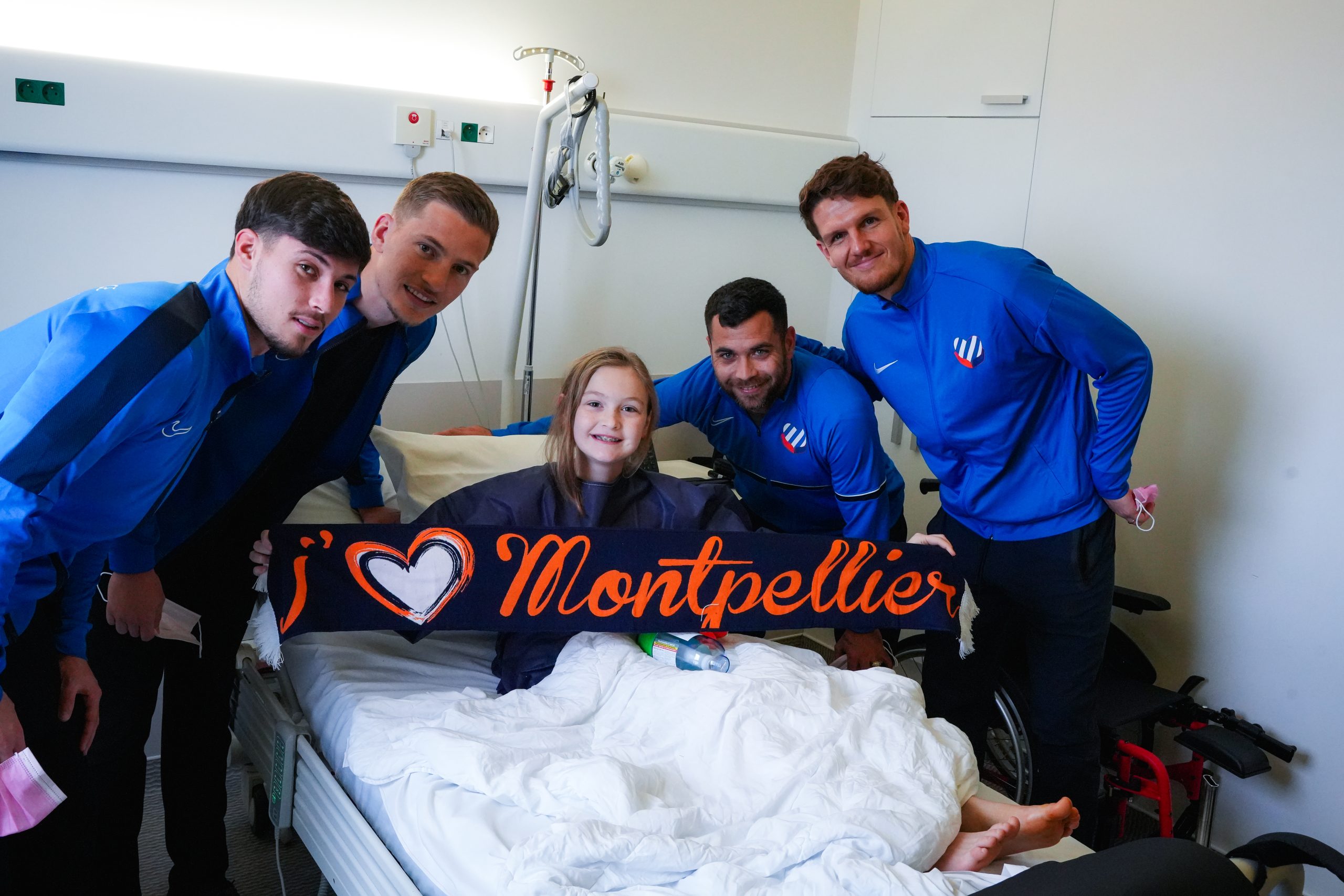 MHSC : les joueurs en visite à la Polyclinique Saint-Roch